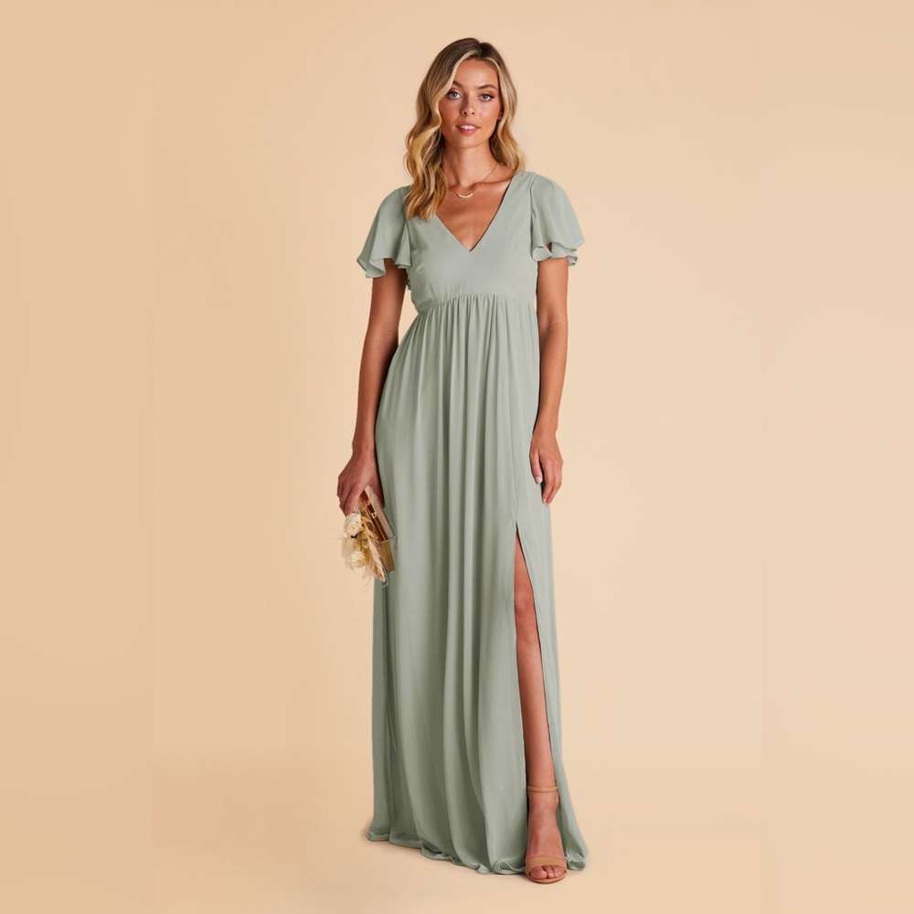 Birdy Grey Sage Maxi Dress with Flutter Sleeves Hannah size XL